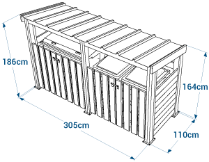 Shéma :Local CONTENEUR avec toit double