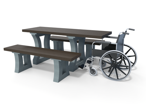  - Table de pique-nique adaptée aux pmr ARIZONA ÉCO ESPACE URBAIN