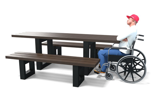 a:0:{} - Table de pique-nique spéciale PMR ESCAPADE ESPACE URBAIN