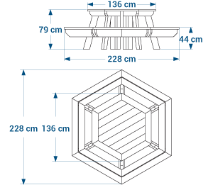 Shéma :Table de pique-nique GALA