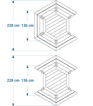 Shéma :Table de pique-nique adaptée aux pmr GALA