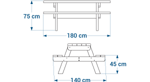 Shéma :table de pique-nique PARC