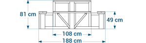 Shéma :Table de pique-nique PLAZZA