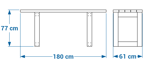 Shéma :Table de pique-nique ESCAPADE