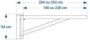 Shéma :BARRIÈRE PIVOTANTE SIMPLE VENTAIL