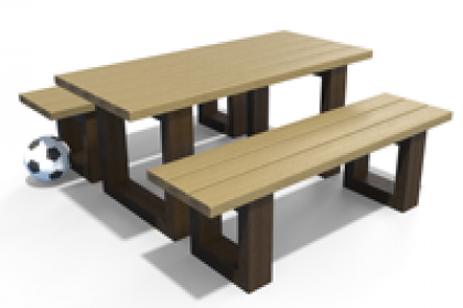 table et banquette enfant en plastique recycle gamme escapade