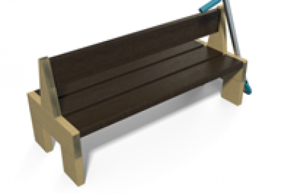 banc double enfant en plastique 100% recycle sans echarde