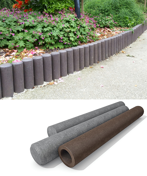 Retenue de terre en rondins 100% recyclé - Retenue de terre en RONDINS ESPACE URBAIN