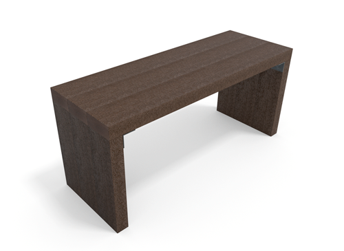 banquette plastique 100% recycle longueur 100cm gamme arche - banquette ARCHE L.100 cm ESPACE URBAIN