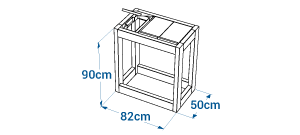 Shéma :Point-tri 3 sacs Vigipirate avec trappes