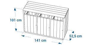Shéma :Point tri 3 bacs ÉQUILIBRE