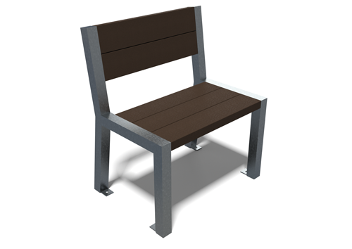 Chaise Elegance en plastique 100% recyclé et pieds acier - chaise ÉLÉGANCE ESPACE URBAIN