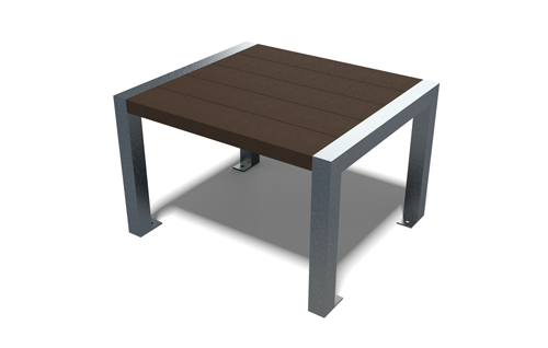 Table basse en plastique 100% recyclé et pieds acier - Table basse ÉLÉGANCE ESPACE URBAIN