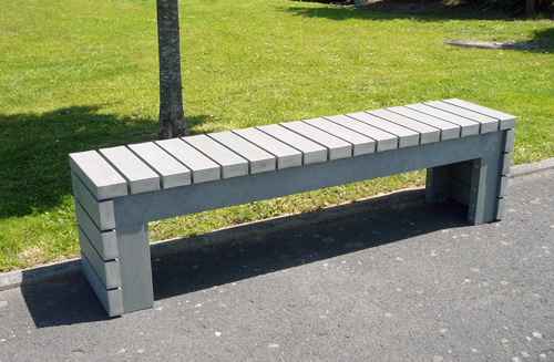 Banquette Émergence en plastique 100% recyclé - banquette ÉMERGENCE ESPACE URBAIN