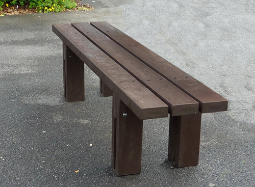 banquette en plastique recycle pour villes et parcs gamme madrid - banquette MADRID ESPACE URBAIN