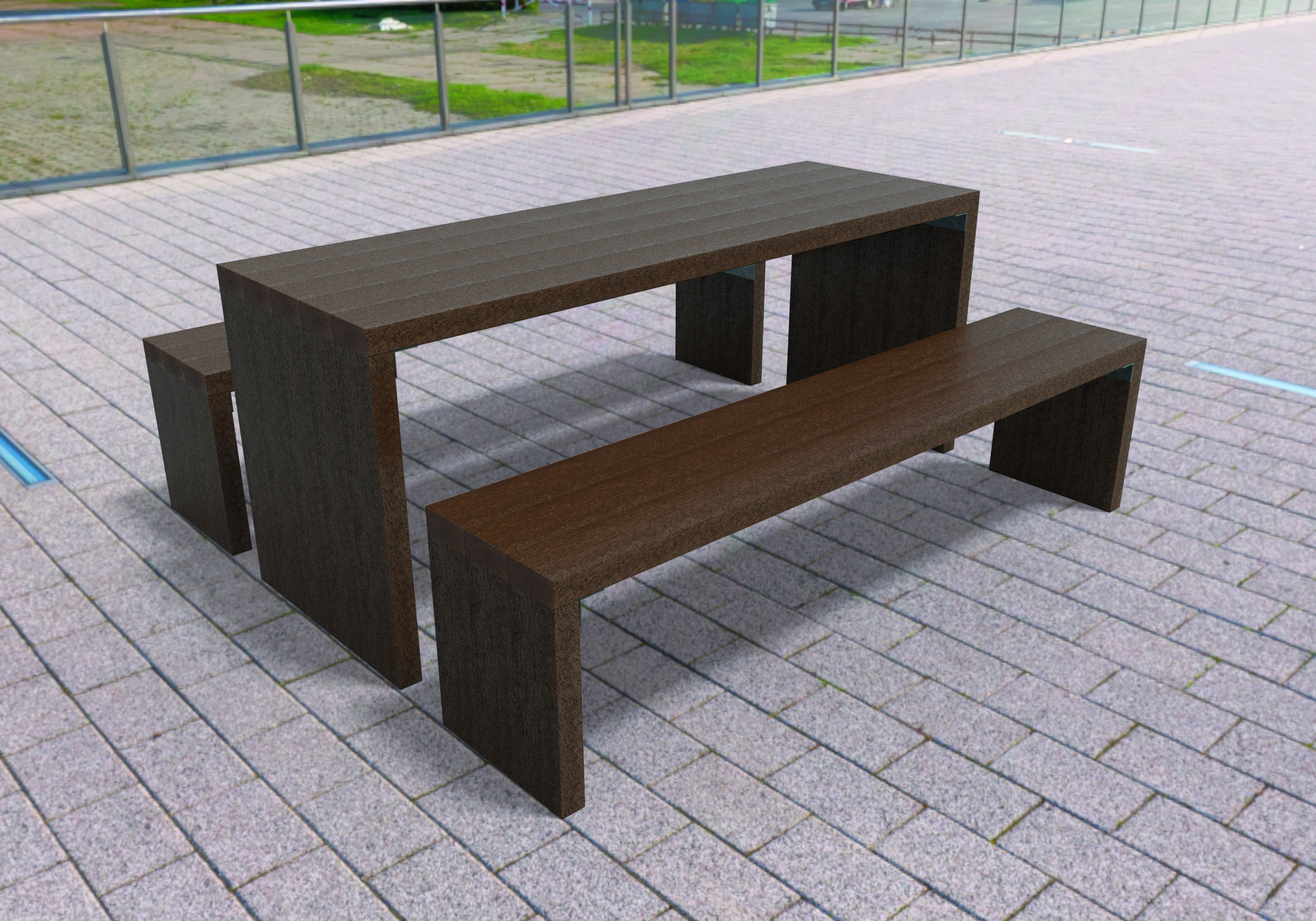 Les tables de pique-nique