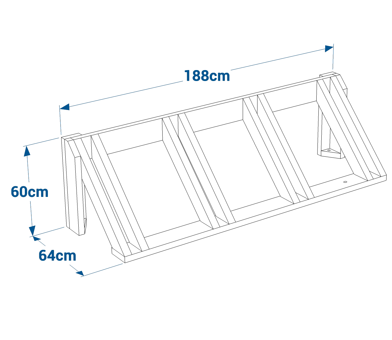 Shéma :Râtelier 4 vélos