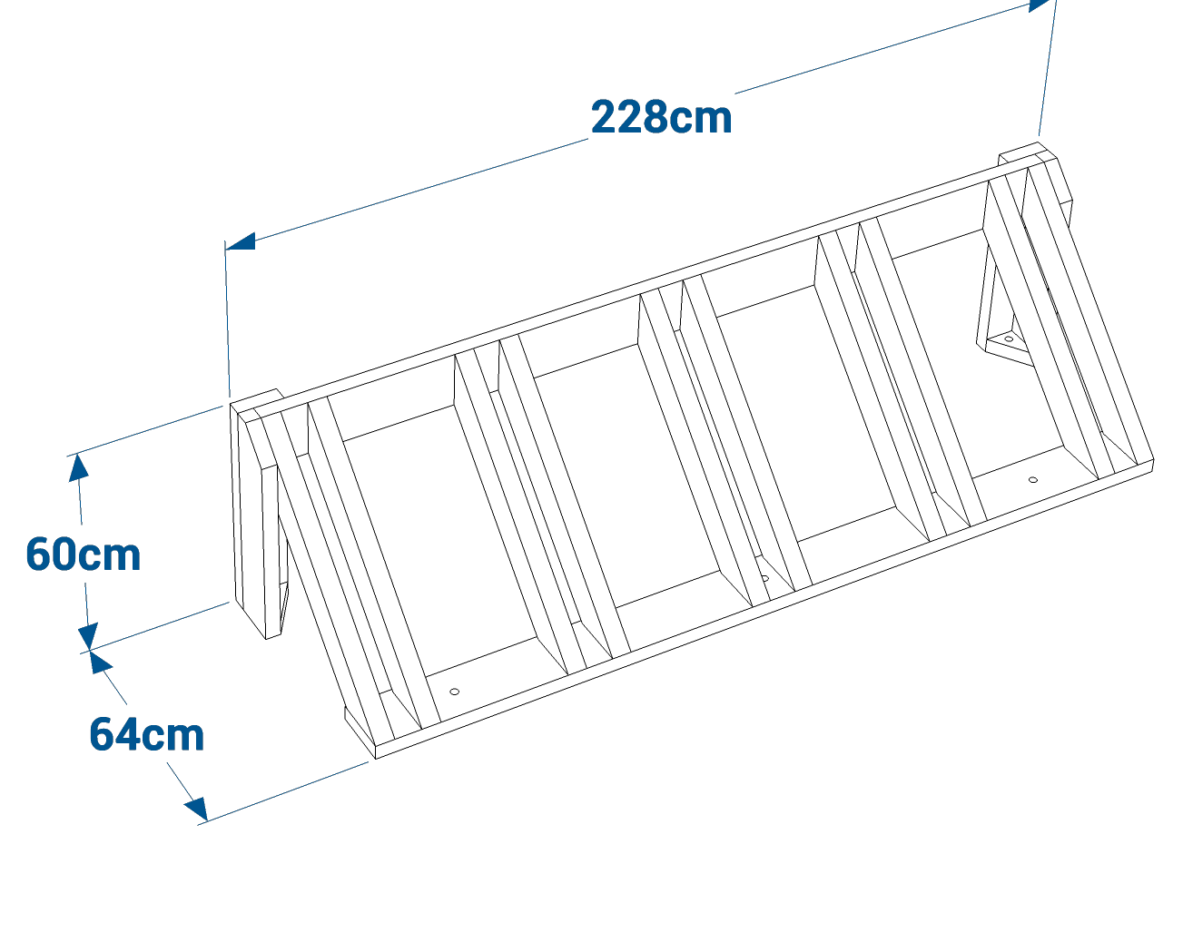 Shéma :Râtelier 5 vélos